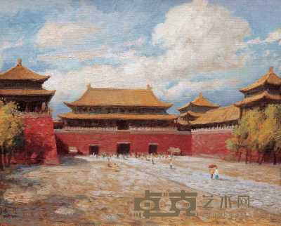 赵大陆 1994年作 北京系列之四 故宫Ⅱ 32×40cm